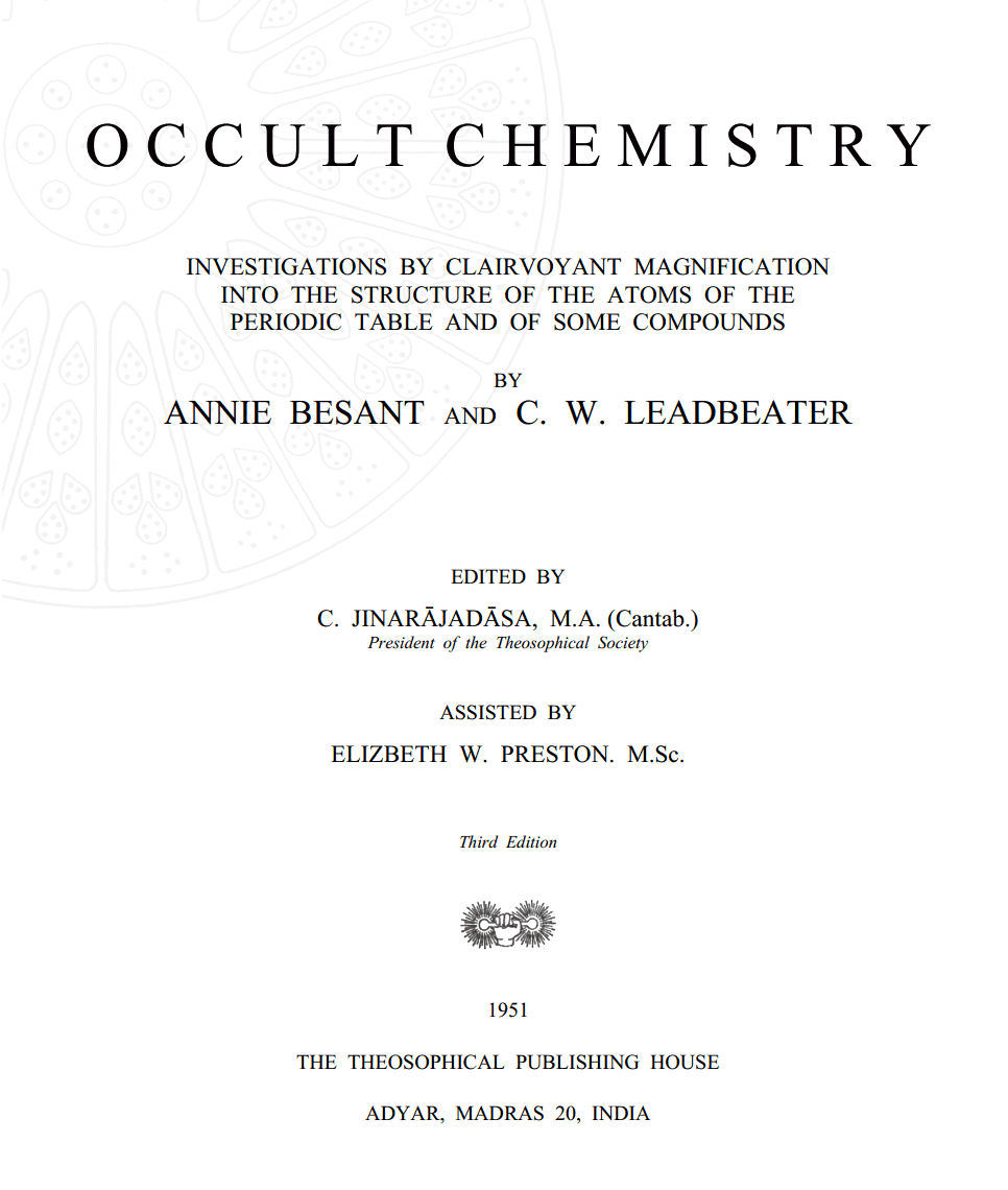 Occult Chemistry